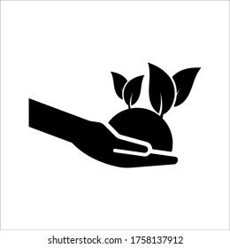 ecology leafs icon on background