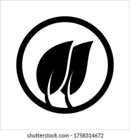 ecology leafs icon on background