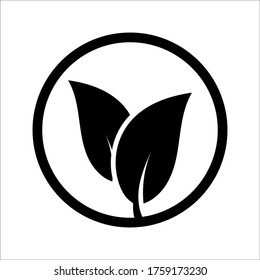 ecology leafs icon on background