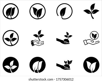 icono de folletos ecológicos puesto en el fondo