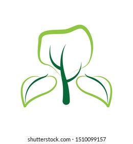 ecology leafs plant icon vector illustration