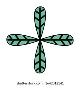 ecology leafs plant isolated icon vector illustration design
