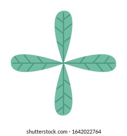ecology leafs plant isolated icon vector illustration design