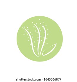 diseño de ilustraciones vectoriales de bloques y líneas de hojas de ecología