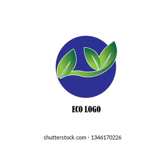 Ecology leaves go green logo illustration - Vector
