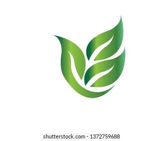 Ecology Leaves Go Green Logo Illustration Stock Vector (Royalty Free ...