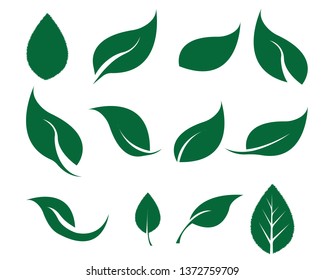 Ecology Leaves go green logo illustration - Vector
