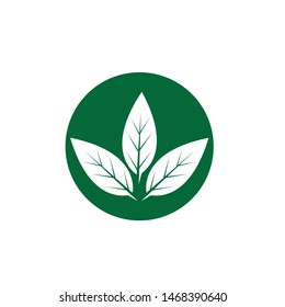 Ecology Leaves go green logo illustration
