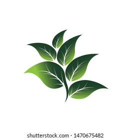 Ecology Leaves go green logo illustration