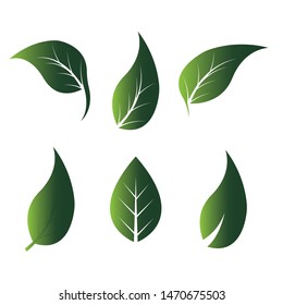 Ecology Leaves go green logo illustration