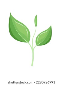 Ecology Leaves go green logo illustration