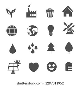 ecology life icons set vector