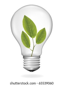 Ecology light bulb. Vector illustratiion.