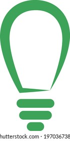 Luz ecológica, ilustración de icono, vector sobre fondo blanco