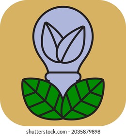Ökologische Glühbirne, Illustration, Vektorgrafik, auf weißem Hintergrund.