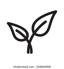 Ecology line art icon, nature and environment. Protection, planet care, natural recycling power. Vector ecology line art illustration