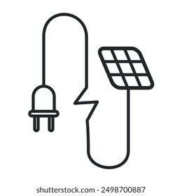 Ecology line art icon, nature and environment. Protection, planet care, natural recycling power. Vector ecology line art illustration