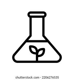 ilustración de icono de línea de ecología vectorial 