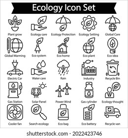 Ecology Line Icon Set, Line Icon Set