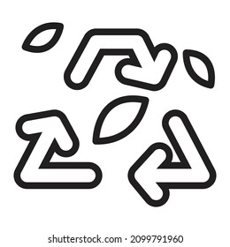 ecology line icon set design 