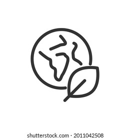 Ecology line icon. Web symbol for web and apps. Sign design in outline style. Ecology stroke object.