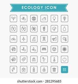 ecology line icons