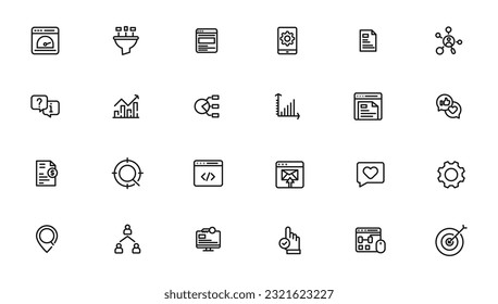 Ecology line icons set. Renewable energy outline icons collection. Solar panel, recycle, eco, bio, power, water - stock vector
