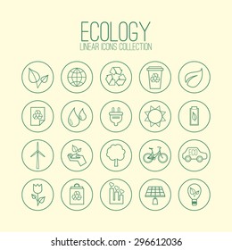 Ecology Linear Icons Collection