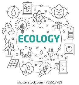 Ecology Linear illustration