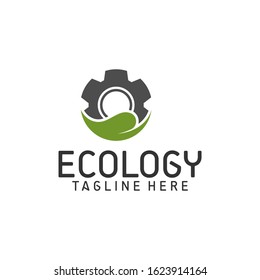 Ecology Logo Design Vector Stock Image