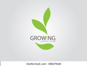 Ecology Logo - Green Design - Growth Vector