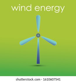 Ecology logo, green logo with solar energy, wind energy icon. Eco logo for info graphics. Ecology concept. Objects isolated on a white background. Flat vector illustration.