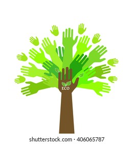 Ecology. Logo, icon, template. Vector illustration