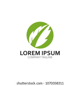 ecology logo modern leaf icon illustration