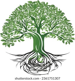 Ecology logo multicolor vector illustration isolated on white background