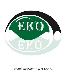 Ecology logo. Symbol of conservation of nature.