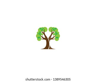 Ecology logo template vector icon illustration
