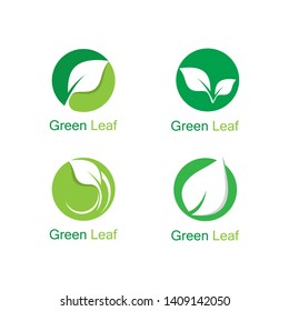 Ecology logo template vector icon illustration