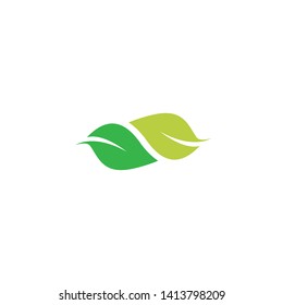 Ecology logo template vector icon illustration