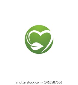 Ecology logo template vector icon illustration