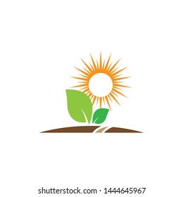 Ecology logo template vector icon illustration