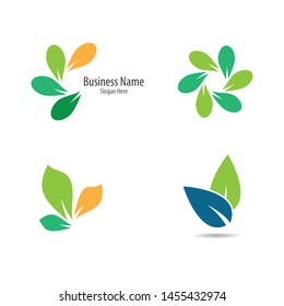 Ecology logo template vector icon illustration