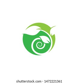 Ecology logo template vector icon illustration