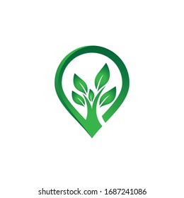 Ecology logo template vector icon design