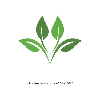 Ilustración vectorial de la plantilla de logotipo de ecología
