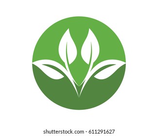 Ilustración vectorial de la plantilla de logotipo de ecología
