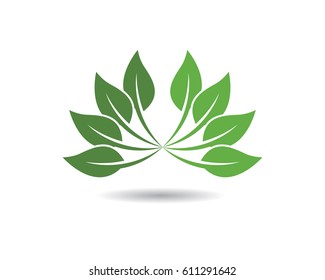 Ilustración vectorial de la plantilla de logotipo de ecología