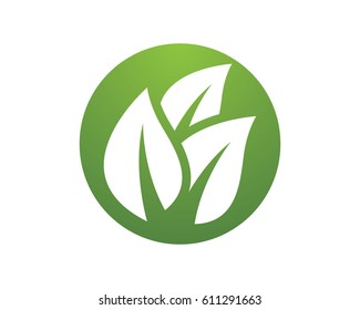 Ecology logo template vector illustration