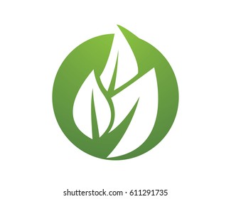 Ecology logo template vector illustration