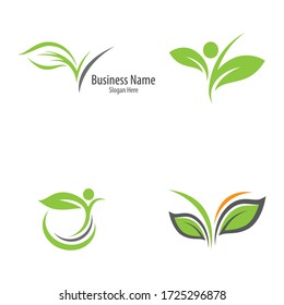 Diseño de iconos vectoriales del logotipo ecológico